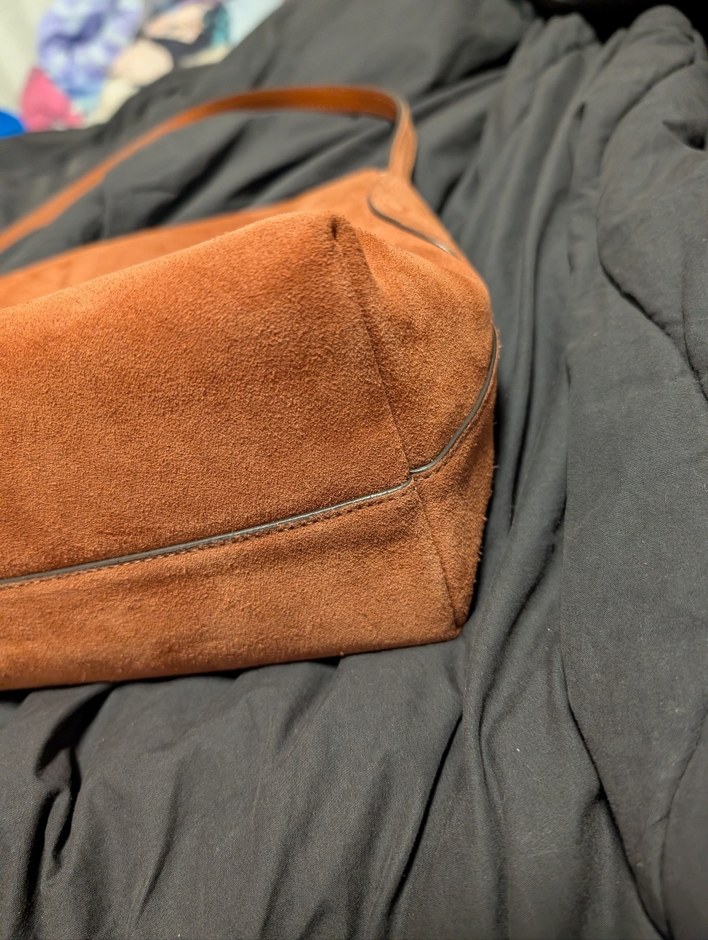 Coach Brown Suede Shoulder Bag - Picture 7 of 12